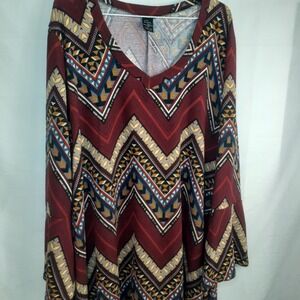 Win Win Women's XXL-XXXL‎ Long Sleeve Flare Tunic Blouse Bell Sleeve Shirt